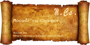 Mocsáry Csongor névjegykártya
