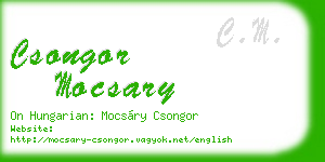csongor mocsary business card