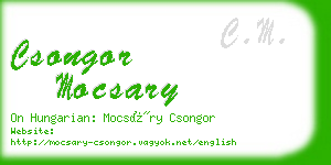 csongor mocsary business card